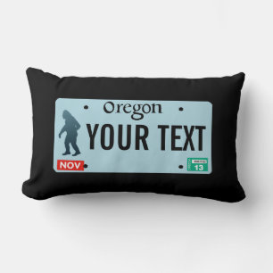Oregon Sasquatch-licensskylt Lumbarkudde