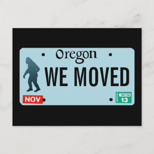 Oregon Sasquatch-licensskylt Meddelande Vykort
