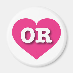 Oregon Shock rosa Heart - I kärlek OR Magnet