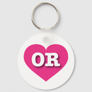 Oregon Shock rosa Heart - I kärlek OR Nyckelring