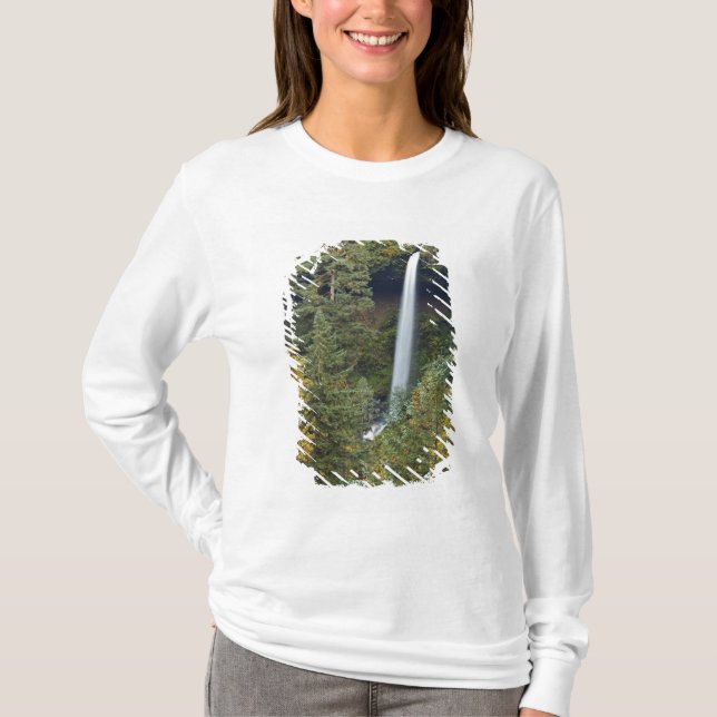 Oregon, Silver Falls State Park, North Falls T Shirt (Framsida)