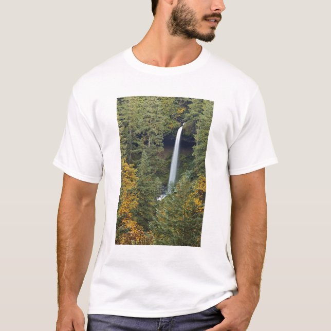 Oregon, Silver Falls State Park, North Falls T Shirt (Framsida)