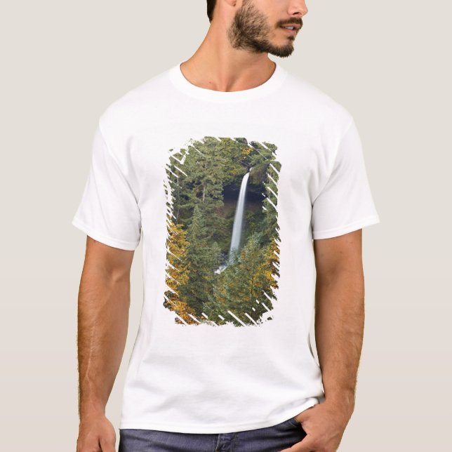 Oregon, Silver Falls State Park, North Falls Tee Shirt (Framsida)