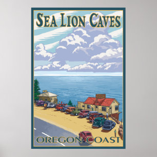 Oregon - sjölejongrottor poster