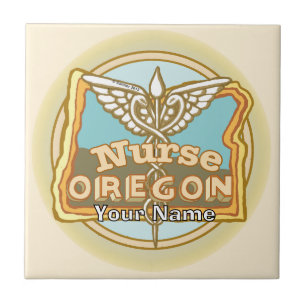 Oregon Sjuksköterska Caduceus Kakelplatta