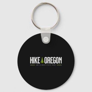Oregon Smith Sten State Park Hike Träd Retro Graph Nyckelring