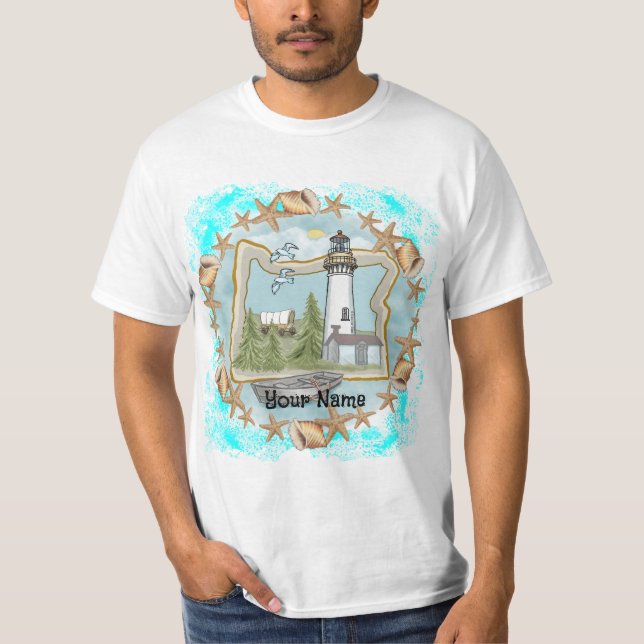 Oregon Snäckors Lighthouse T-Shirt (Framsida)