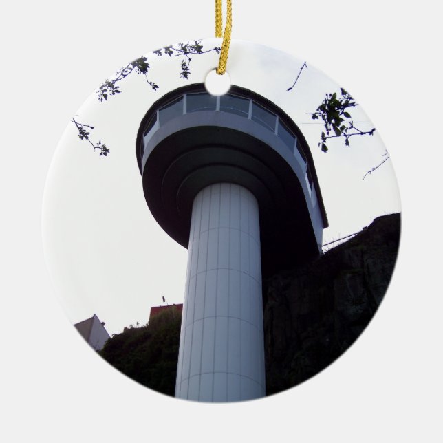 Oregon stadshiss julgransprydnad keramik (Framsidan)