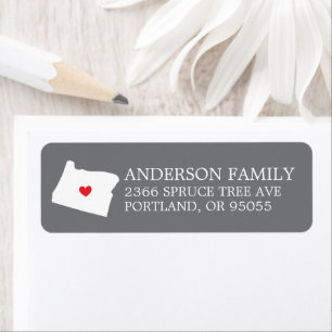 OREGON-stat Flytta Returadressetikett Returadress Etikett