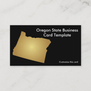 Oregon State Affärskort Metallic Guld Visitkort