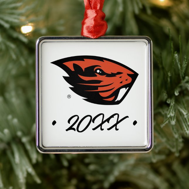 Oregon State Beavers | Beaver Head Julgransprydnad Metall (Träd)