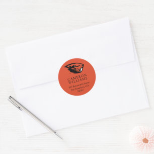 Oregon State Beavers Beaver Head Runt Klistermärke
