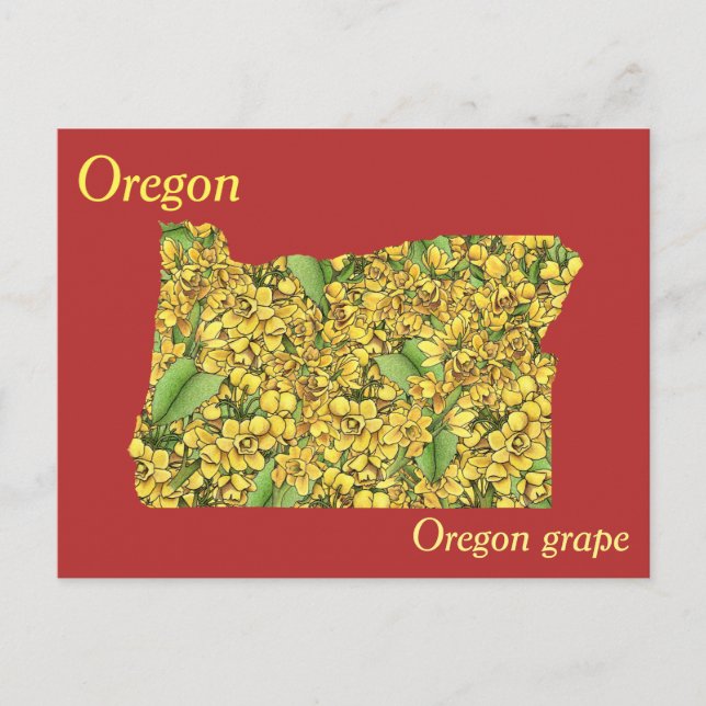 Oregon State Flower Collage Karta Vykort (Framsida)