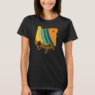 Oregon State Pride Sunset I Kärlek Oregon T Shirt