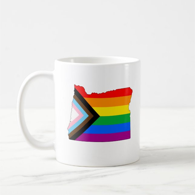 Oregon State Stolthet HBTQ Framsteg Stolthet Kaffemugg (Vänster)