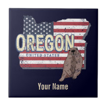 Oregon State United Stater Retro Karta USA Souveni