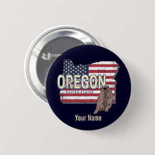 Oregon State United Stater Retro Karta USA Souveni Knapp