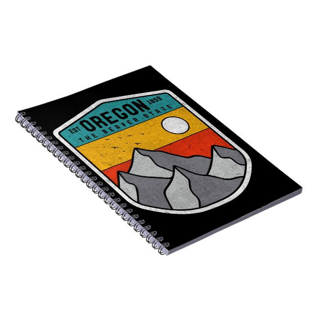 Oregon State Vintage Beaver Mountain Souvenir Anteckningsbok (Högra Sidan)
