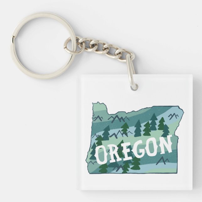 Oregon-staten Karta Illustration (Framsidan)
