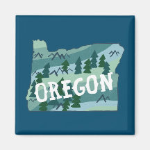 Oregon-staten Karta Illustration