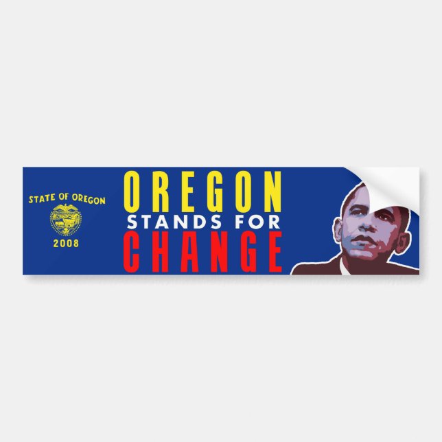 Oregon stativ för ändring - Obama bildekal (Framsidan)