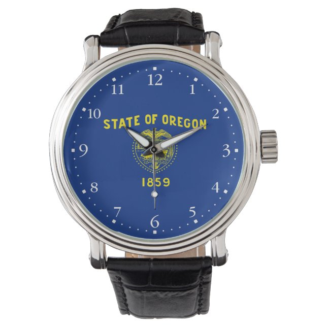 Oregon Statlig flagga Armbandsur (Framsida)