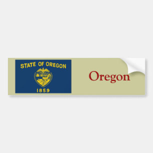Oregon statlig flagga bildekal
