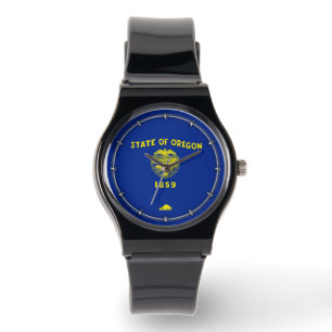 Oregon Statlig flagga Design Armbandsur