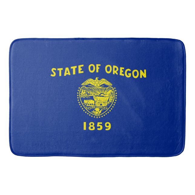 Oregon Statlig flagga Design Badrumsmatta (Framsidan)
