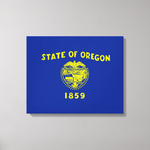 Oregon Statlig flagga Design Decor Canvastryck