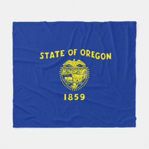 Oregon Statlig flagga Design Fleecefilt
