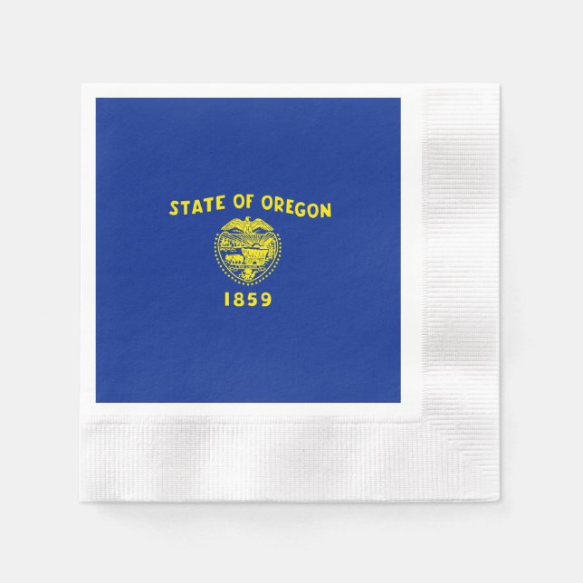 Oregon Statlig flagga Design Pappersservett (Framsidan)
