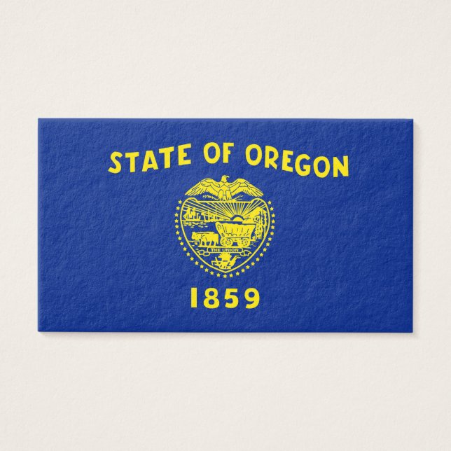 Oregon Statlig flagga Design Visitkort (Framsidan)