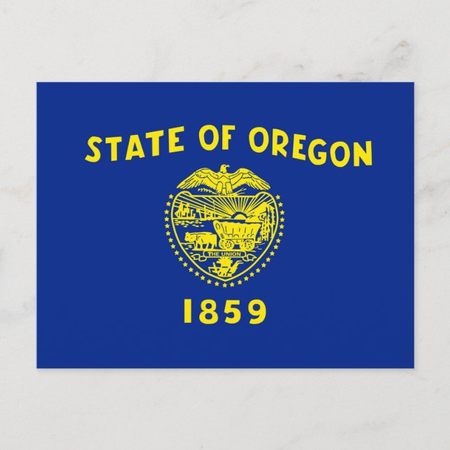Oregon Statlig flagga Design Vykort (Framsida)