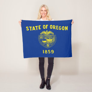 Oregon Statlig flagga Fleecefilt