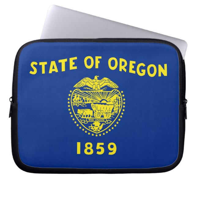 Oregon Statlig flagga Laptop sleeve (Framsidan)