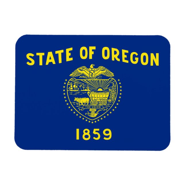 Oregon Statlig flagga Magnet (Horisontell)
