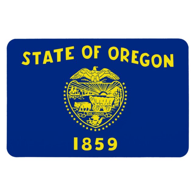 Oregon Statlig flagga Magnet (Horisontell)