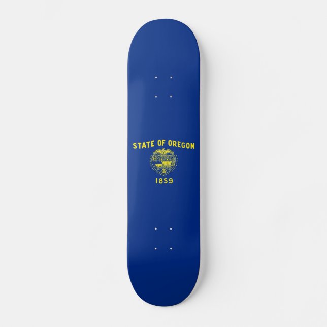 Oregon Statlig flagga Mini Skateboard Bräda 18,5 Cm (Framsida)