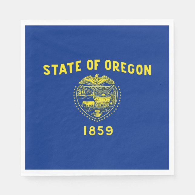 Oregon Statlig flagga Pappersservett (Framsidan)