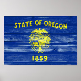 Oregon Statlig flagga Poster