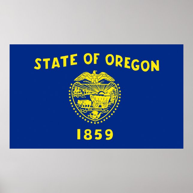 Oregon Statlig flagga Poster (Framsidan)