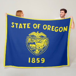 Oregon Statlig flagga Print Patriotc Fleecefilt