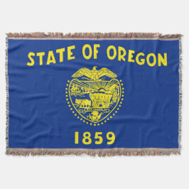 Oregon Statlig flagga Print Patriotic Filt