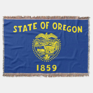 Oregon Statlig flagga Print Patriotic Filt