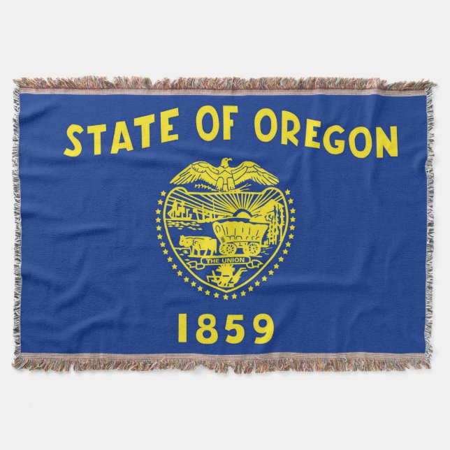 Oregon Statlig flagga Print Patriotic Filt (Framsidan)