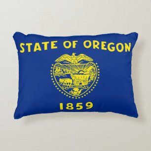 Oregon Statlig flagga Prydnadskudde