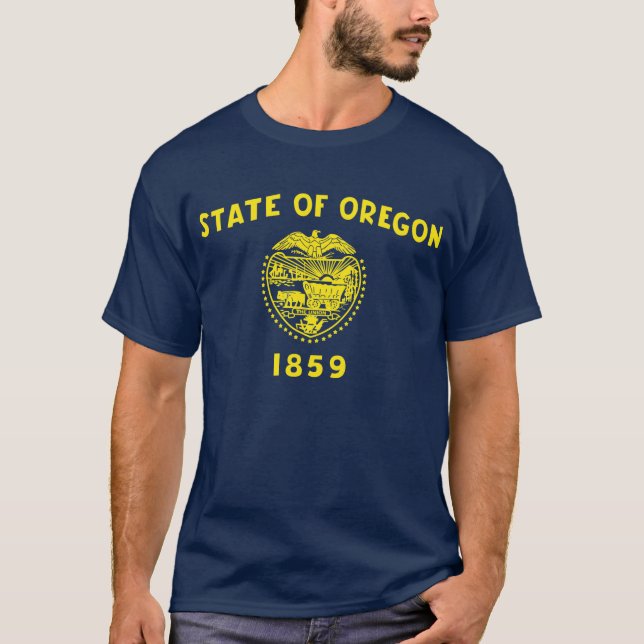Oregon statlig flagga tee shirt (Framsida)