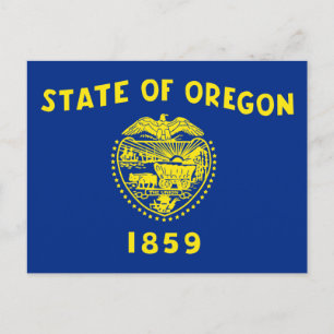Oregon Statlig flagga Vykort