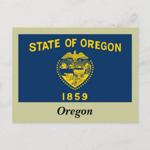 Oregon Statlig flagga Vykort